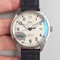 [MKS공장]IWC 파일럿 마크18 IW327002 화이트다이얼 가죽스트랩