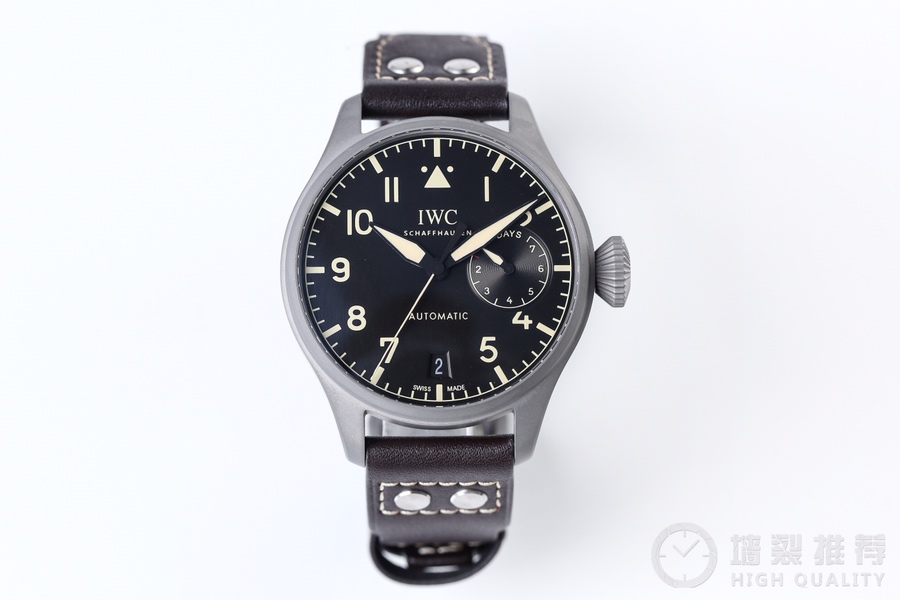 [YL공장]IWC 빅 파일럿 IW501004 샌드블라스티드 블랙다이얼 가죽스트랩