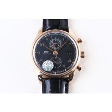 [YL공장]IWC 포르투기즈 IW3903 18K 로즈골드 도금 블랙다이얼 가죽스트랩