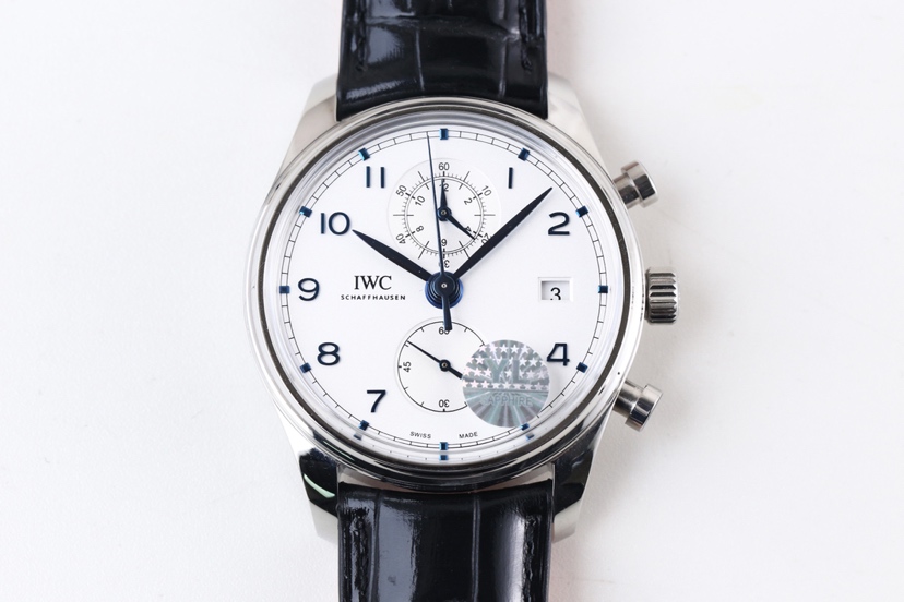 [YL공장]IWC 포르투기즈 IW3903 화이트다이얼 블루핸즈 가죽스트랩