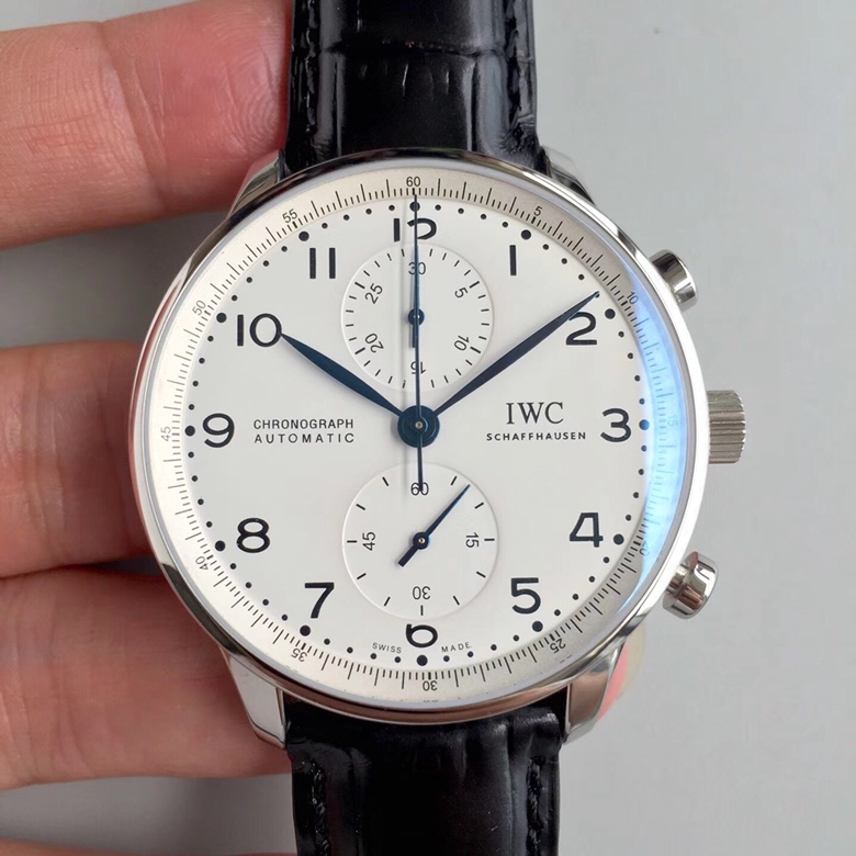 [YL공장]IWC 포르투기즈 크로노 150주년 에디션 IW371602 화이트다이얼 가죽스트랩