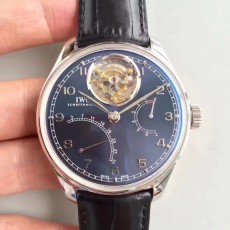 [YL공장]IWC 포르투기즈 투어빌론 IW5046 블루다이얼 실버핸즈 가죽스트랩