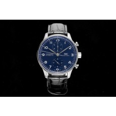 [AZ공장]IWC 포르투기즈 크로노 150주년 에디션 IW371601 블루다이얼 가죽스트랩