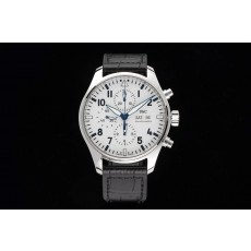 [AZ공장]IWC 파일럿 크로노 150주년 에디션 IW377725 화이트다이얼 가죽스트랩