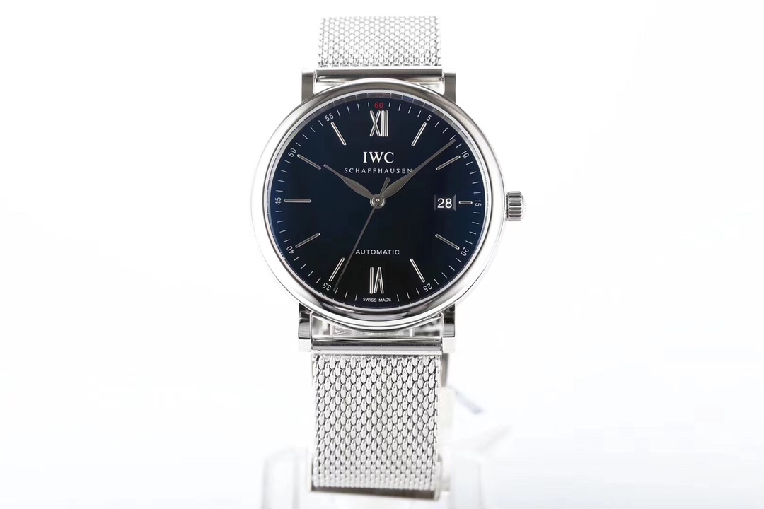 [MKS공장]IWC 포르토피노 블랙다이얼 실버핸즈 메쉬 브레이슬릿