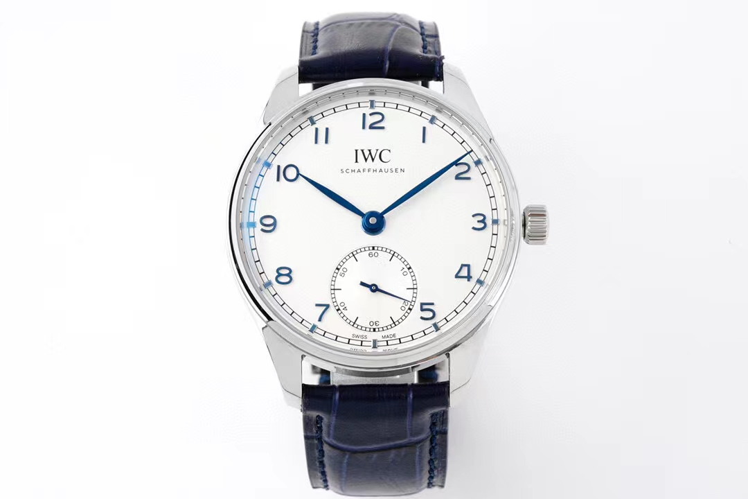 [ZF공장]IWC 포르투기즈 IW358304 화이트다이얼 블루핸즈 가죽스트랩