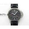 [VS공장]PAM1096 W Luminor GMT 42mm Titanium VSF 11 Best Edition Black Dial on Black Leather Strap P.9011 Super Clone