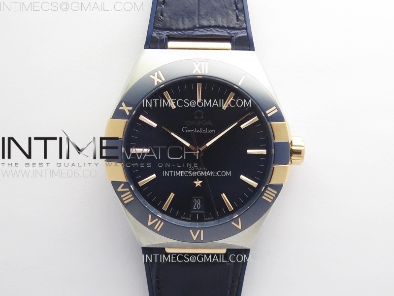 [VS공장]컨스틸레이션 로즈골드 블루 다이얼 거미스트렙 41MM RG Blue Ceramic Bezel VSF 11 Best Edition Blue Dial on Blue Gummy Strap A8900