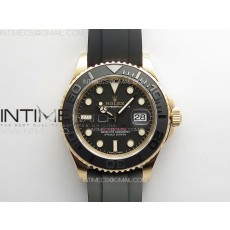 [VS공장]Yacht-Master 116655 40mm 904L RG VSF 11 Best Edition Black Dial on Oysterflex Rubber Strap VS3135