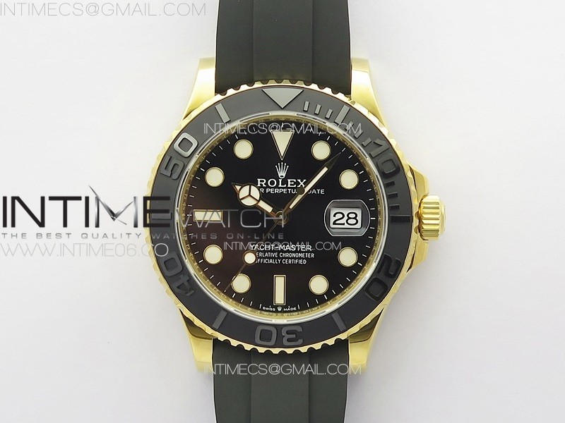 [VS공장]Yacht-Master 126658 YG VSF 11 Best Edition Black Ceramic Bezel on Oysterflex Strap VS3235