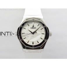 Classic Fusion Orlinski SS APSF 11 Best Edtion White Faceted Dial on Black Rubber Strap A2892