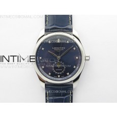 Master Moonphase SS APSF 11 Best Edition Blue Diamonds Dial on Blue Leather Strap AL899