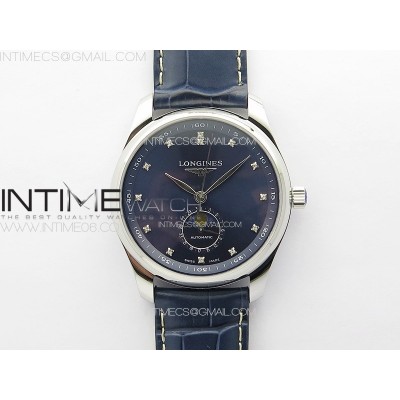 Master Moonphase SS APSF 11 Best Edition Blue Diamonds Dial on Blue Leather Strap AL899