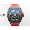 RM035-02 Real NTPT ZF All in one movement 11 Best Edition Skeleton Dial on Red Rubber Strap V5