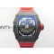 RM035-02 Real NTPT ZF All in one movement 11 Best Edition Skeleton Dial on Red Rubber Strap V5