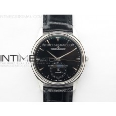 Master Ultra Thin Moon 1368420 SS ZF 11 Best Edition Black Dial on Black Leather Strap V3 SA925 Super Clone