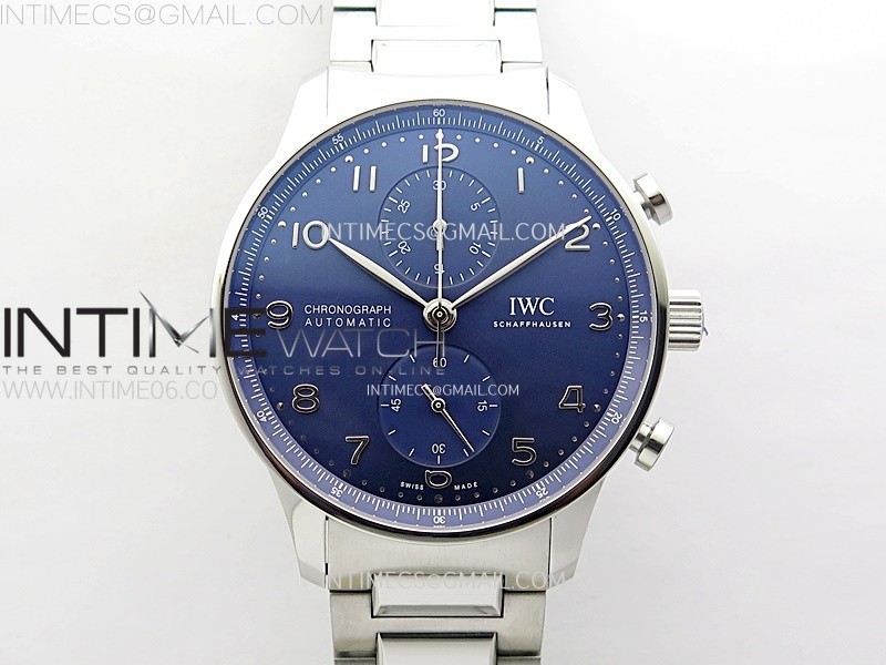 Portuguese IW371606 SS ZF 11 Best Edition Blue Dial on SS Bracelet A96355