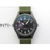 Mark XVIII Top Gun SFTI Black Ceramic IW324712 ZF 11 Best Edition on Green Nylon Strap A32111