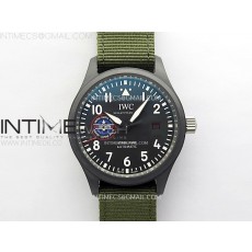 Mark XVIII Top Gun SFTI Black Ceramic IW324712 ZF 11 Best Edition on Green Nylon Strap A32111