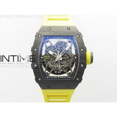 RM035-02 Real Forge Carbon ZF 11 Best Edition Skeleton Dial on Yellow Rubber Strap NH05A V3+