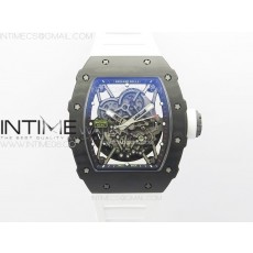 RM035-02 Real Forge Carbon ZF 11 Best Edition Skeleton Dial on White Rubber Strap NH05A V3+