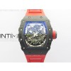 RM035-02 Real Forge Carbon ZF 11 Best Edition Skeleton Dial on Red Rubber Strap NH05A V3+