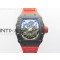 RM035-02 Real Forge Carbon ZF 11 Best Edition Skeleton Dial on Red Rubber Strap NH05A V3+