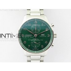 Portuguese IW371615 ZF 11 Best Edition SS Green Dial on SS Bracelet A96355