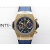 Hublot Big Bang Unico RG ZF 11 Best Edition Blue Skeleton Dial on Blue Rubber Strap A1280