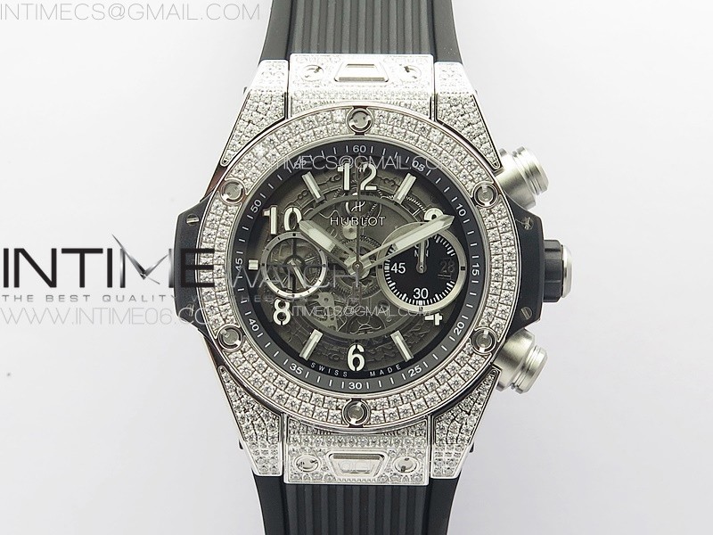 Hublot Big Bang Unico Titanium Ceramic V2 ZF 11 Best Edition Skeleton Dial on Black Rubber Strap A1280