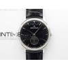 Master Ultra Thin Small Second SS ZF 11 Best Edition Black Dial on Black Leather Strap A896