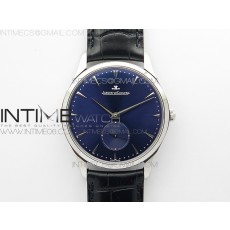 Master Ultra Thin Small Second SS ZF 11 Best Edition Blue Dial on Black Leather Strap A896