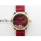 HAPPY SPORT AUTOMATIC RG 36MM ZF 11 BEST EDITION RED MOP DIAL ON RED LEATHER STRAP MIYOTA 9015