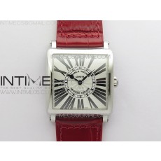 Master Square SS Ladies ZF 11 Best Edition White Roman Dial on Red Leather Strap Ronda Quartz