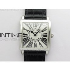 Master Square SS Ladies ZF 11 Best Edition White Roman Dial on Black Leather Strap Ronda Quartz