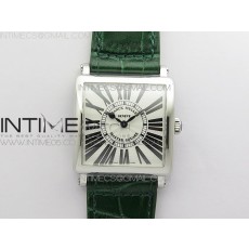 Master Square SS Ladies ZF 11 Best Edition White Roman Dial on Green Leather Strap Ronda Quartz