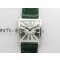 Master Square SS Ladies ZF 11 Best Edition White Roman Dial on Green Leather Strap Ronda Quartz