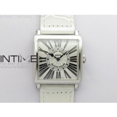 Master Square SS Ladies ZF 11 Best Edition White Roman Dial on White Leather Strap Ronda Quartz