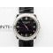 Calatrava 5298P-012 SS T Crystal Bezel ZF 11 Best Edition Black Dial on Black Leather Strap A324CS