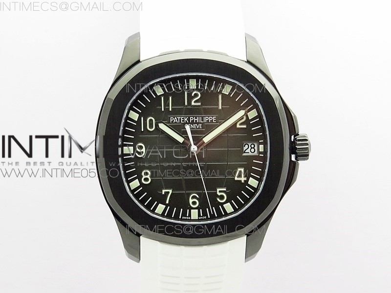 Aquanaut Jumbo 5167A DLC ZF 11 Best Edition Black Dial on White Rubber Strap 324CS(Free Box)