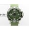 Conquest L3.840.4.56.6 Real Ceramic Bezel SS ZF 11 Best Edition Green dial On Green Rubber Strap A2824