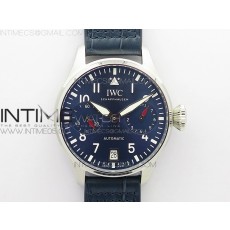 Big Pilot IW501008 Real PR SS ZF 11 Best Edition Blue Dial on Blue Leather Strap A51111