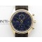 Portugieser Chrono Classic 42 IW390406 RG ZF 11 Best Edition Blue dial on Brown Leather Strap A7750