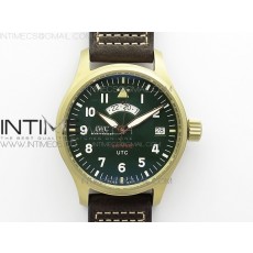 Pilot UTC Bronzo IW327101 ZF 11 Best Edition Dark Green Dial on Brown Leather Strap A35111