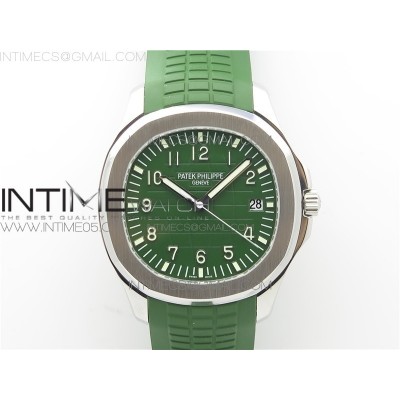 Aquanaut 5168G 42mm SS ZF 11 Best Edition Green Dial on Green Rubber Strap 324CS (Free box)