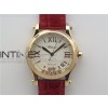 HAPPY SPORT AUTOMATIC RG 36MM ZF 11 BEST EDITION WHITE DIAL ON RED LEATHER STRAP A2892