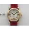 HAPPY SPORT AUTOMATIC RG 36MM ZF 11 BEST EDITION WHITE DIAL ON RED LEATHER STRAP A2892