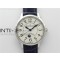 Rendez-Vous Night & Day SS Polished Bezel ZF 11 Best Edition White Textured Dial on Blue Leather Strap A898