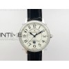 Master Ultra Thin Moon Ladies SS ZF 11 Best Edition White Texture Dial on Black Leather Strap A898