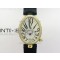 Reine de Naples 8918BB YG ZF 11 Best Edition White MOP Dial Diamonds Bezel on Black Fabric Strap A537